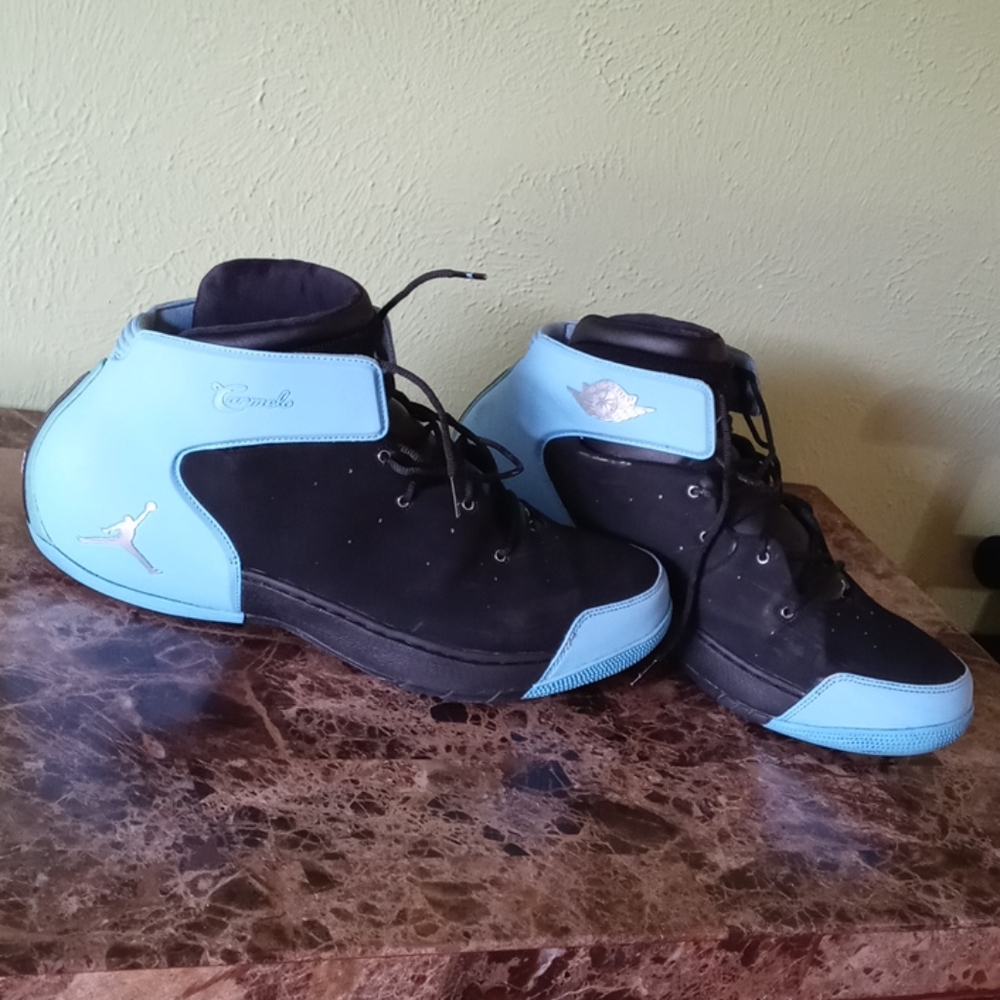 Carmelo Air Jordans i5 Bmore Black University Blue Mens Sz 15